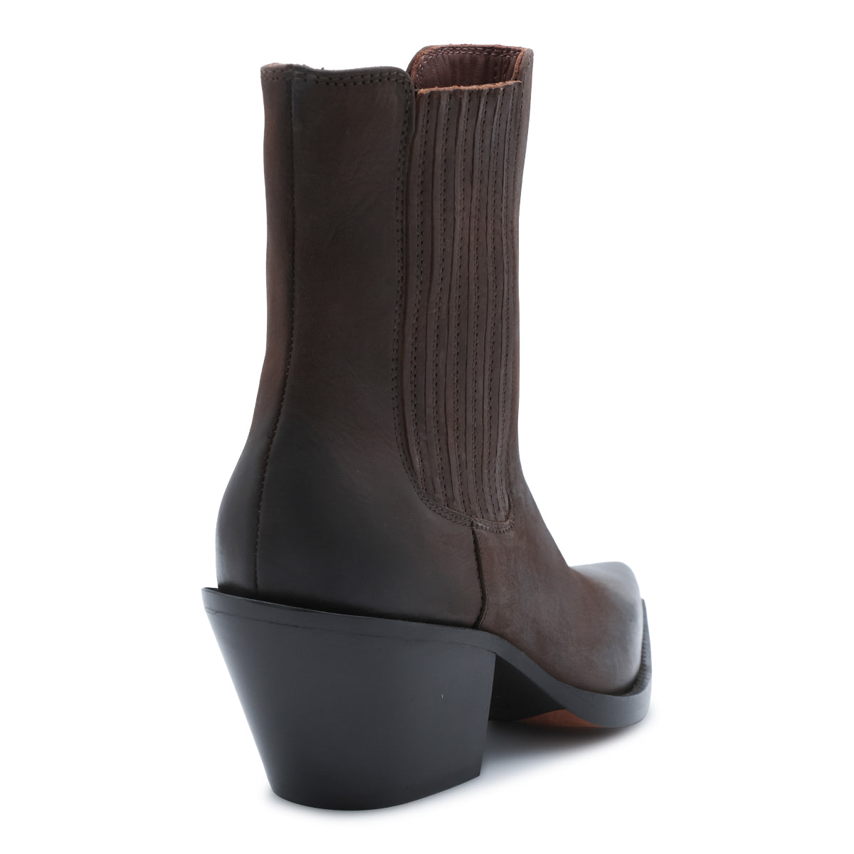EBONY LEATHER DALLAS ANKLE BOOTS