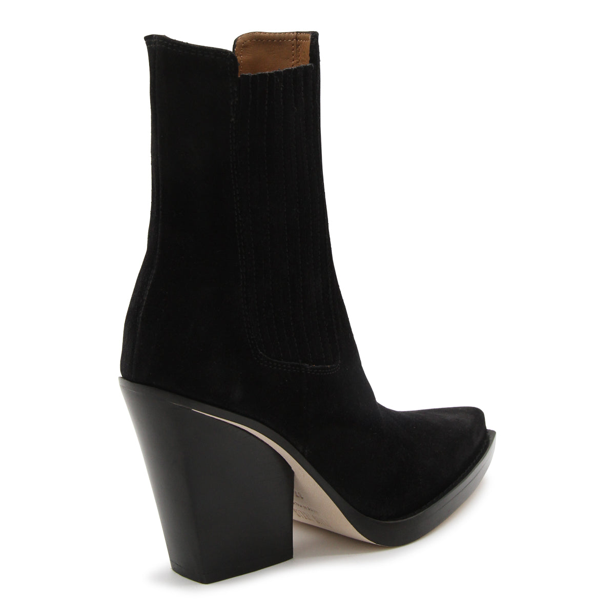 BLACK LEATHER DALLAS ANKLE BOOTS