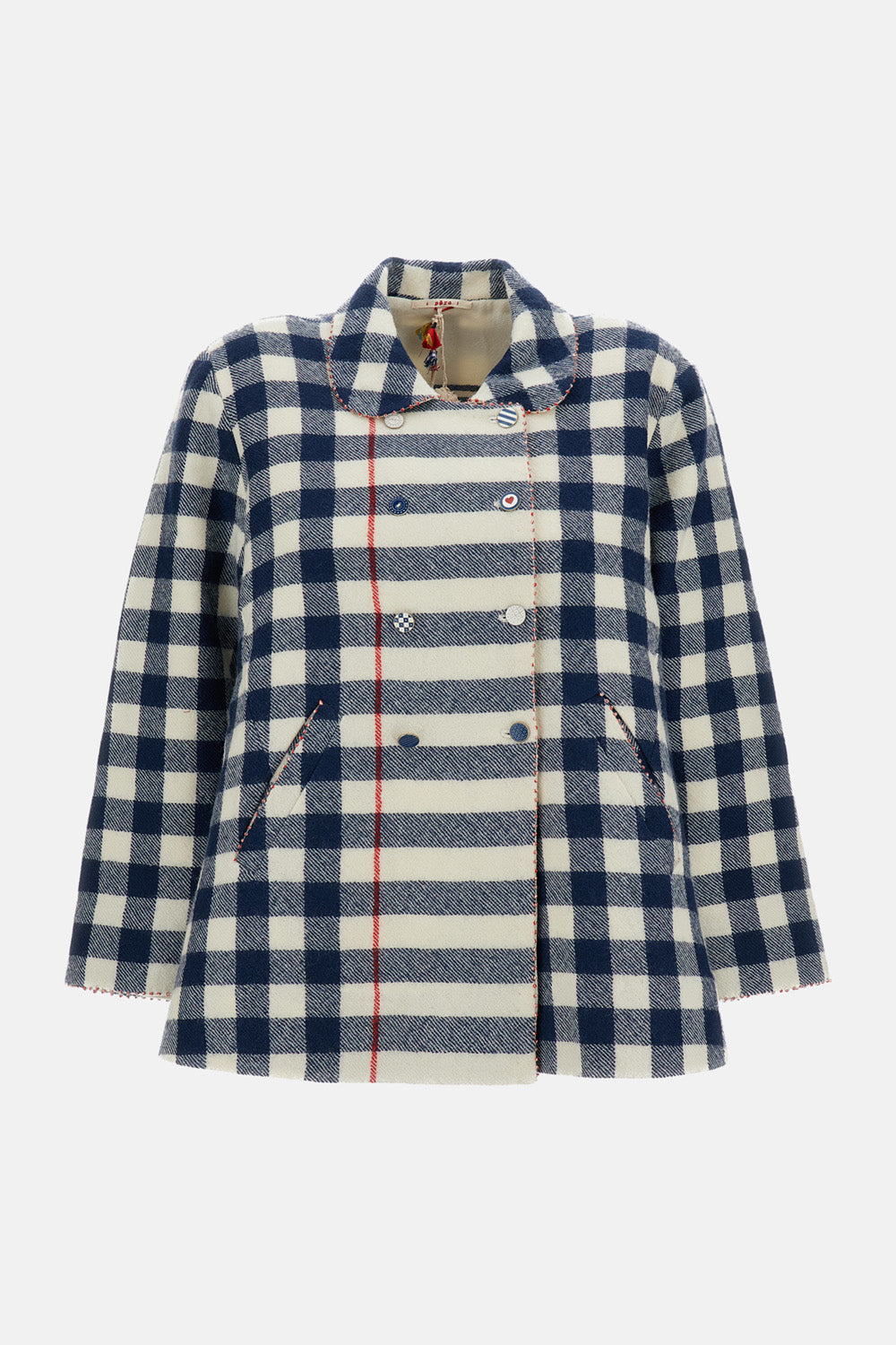 REVERSIBLE DOUBLE-BREASTED WOOL JACKET