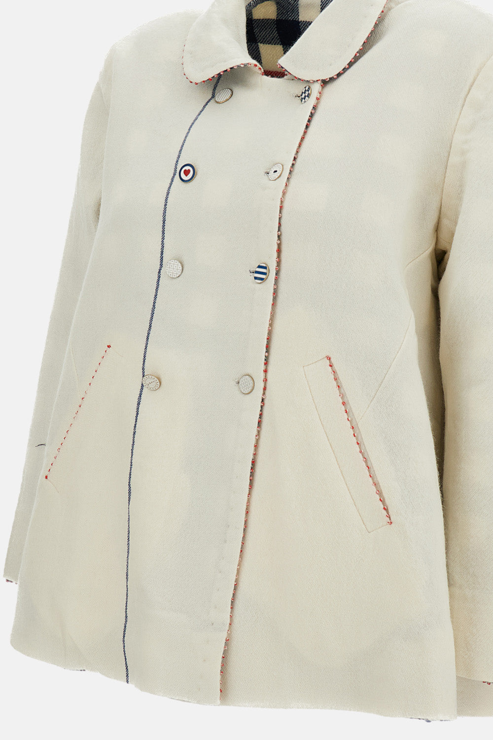 REVERSIBLE DOUBLE-BREASTED WOOL JACKET