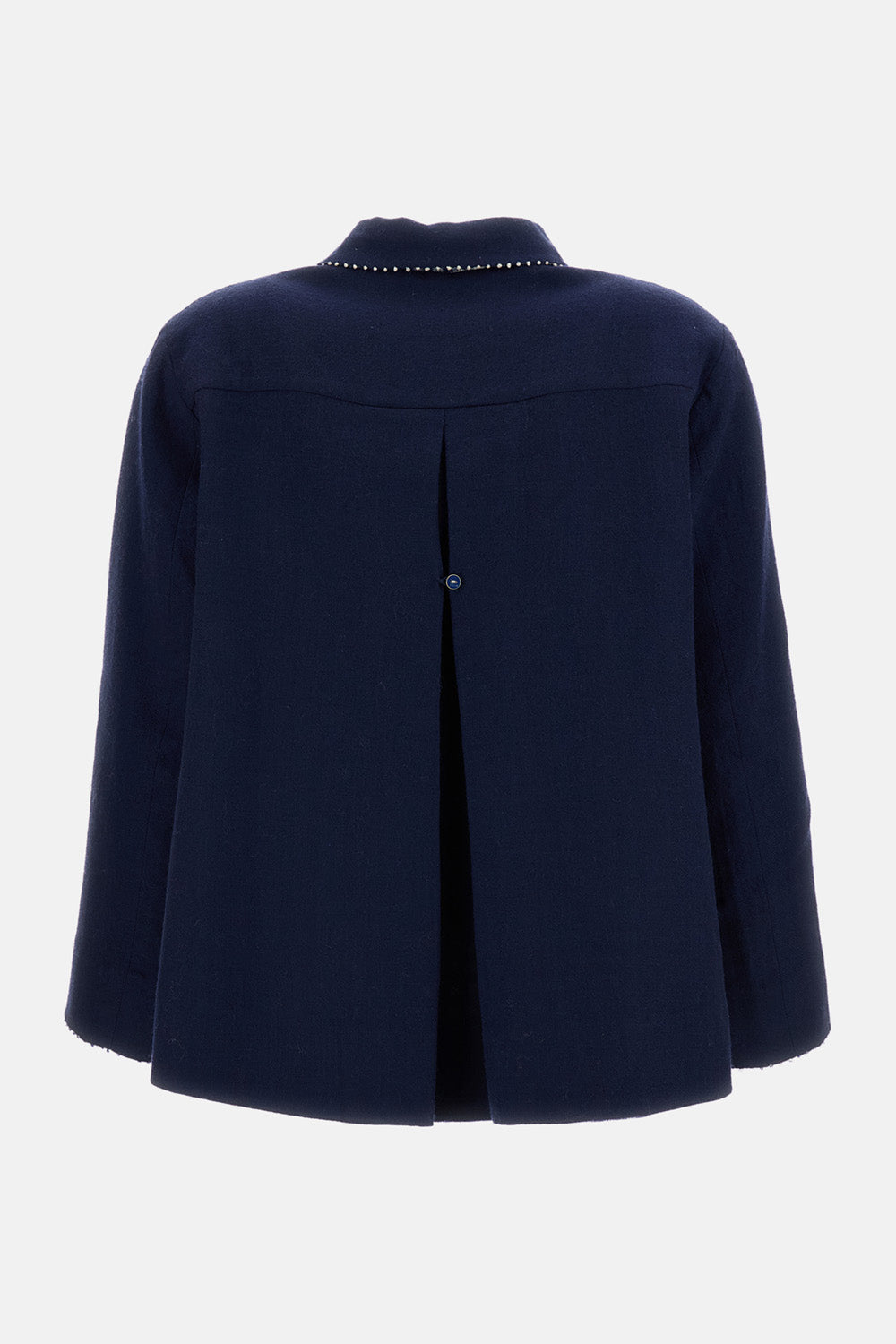 REVERSIBLE CROPPED DOUBLE-BREASTED WOOL JACKET