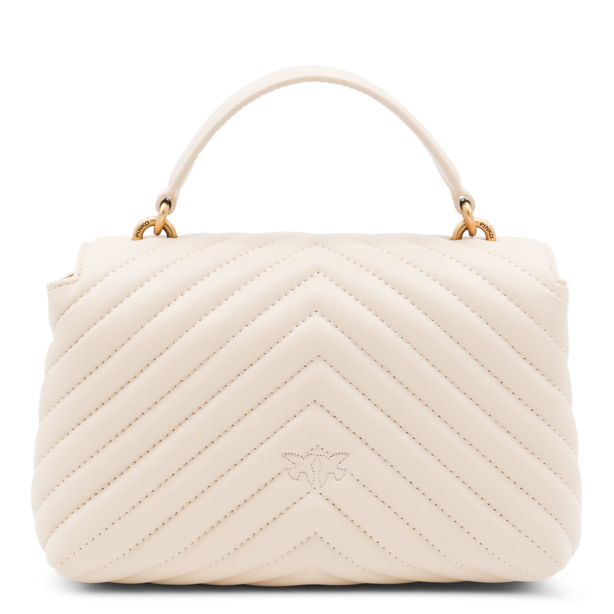 BEIGE LEATHER SHOULDER BAG
