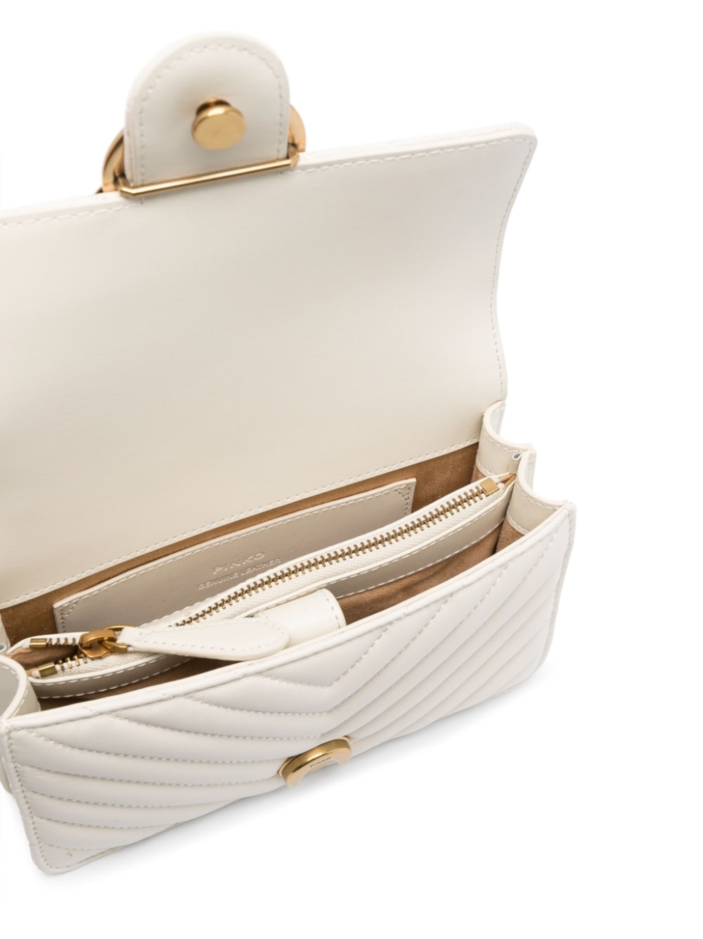 IVORY LEATHER LOVE MINI ICON SIMPLY SHOULDER BAG