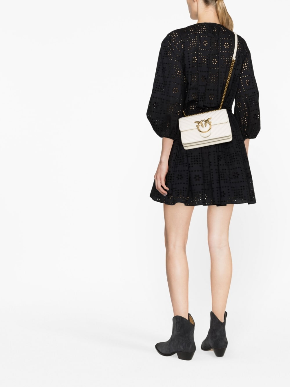 IVORY LEATHER LOVE MINI ICON SIMPLY SHOULDER BAG