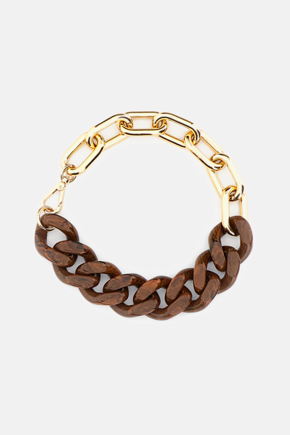 TOASTED CHUNKY GOLD MARBLED NECKLACE
