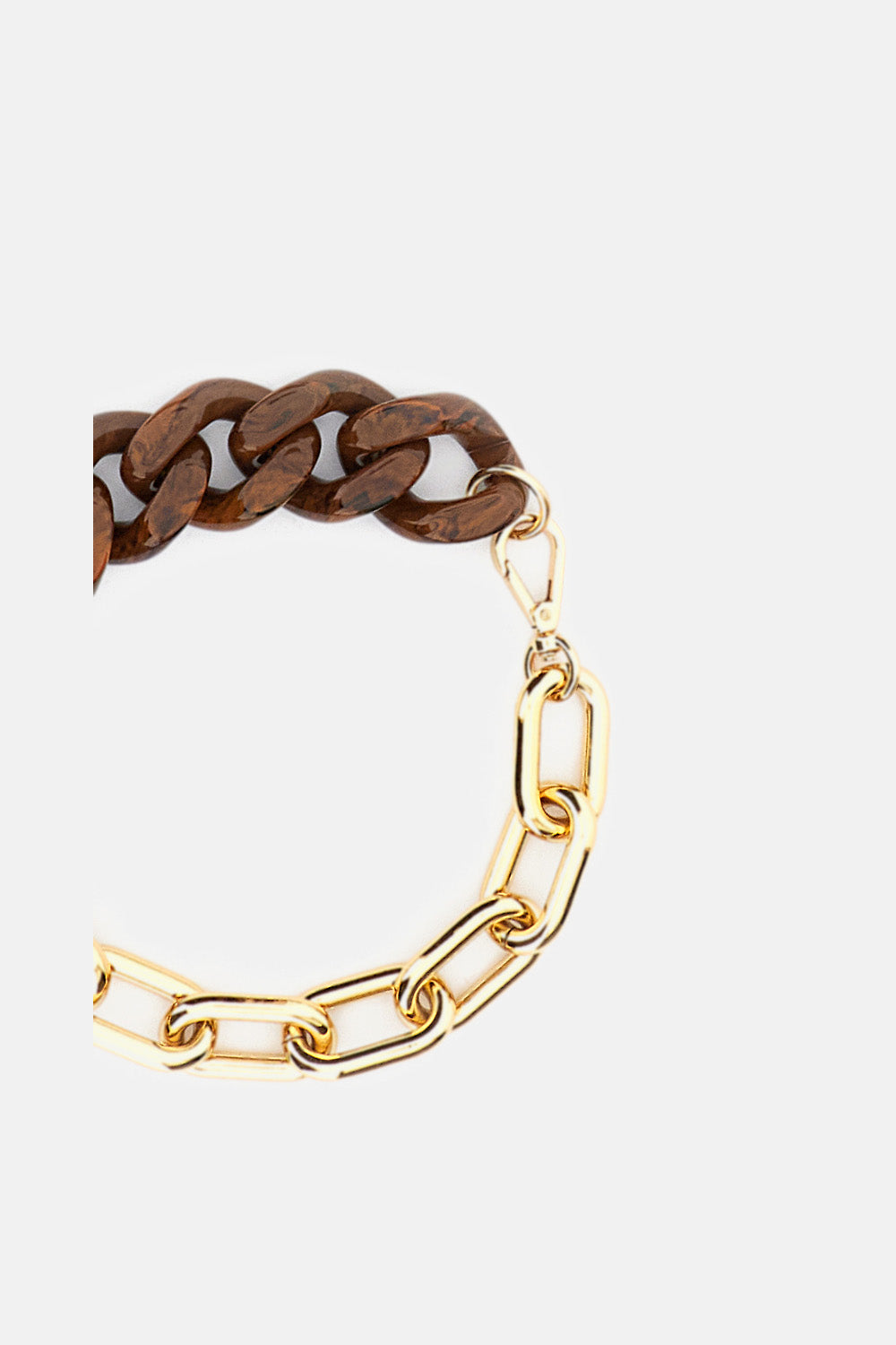 TOASTED CHUNKY GOLD MARBLED NECKLACE