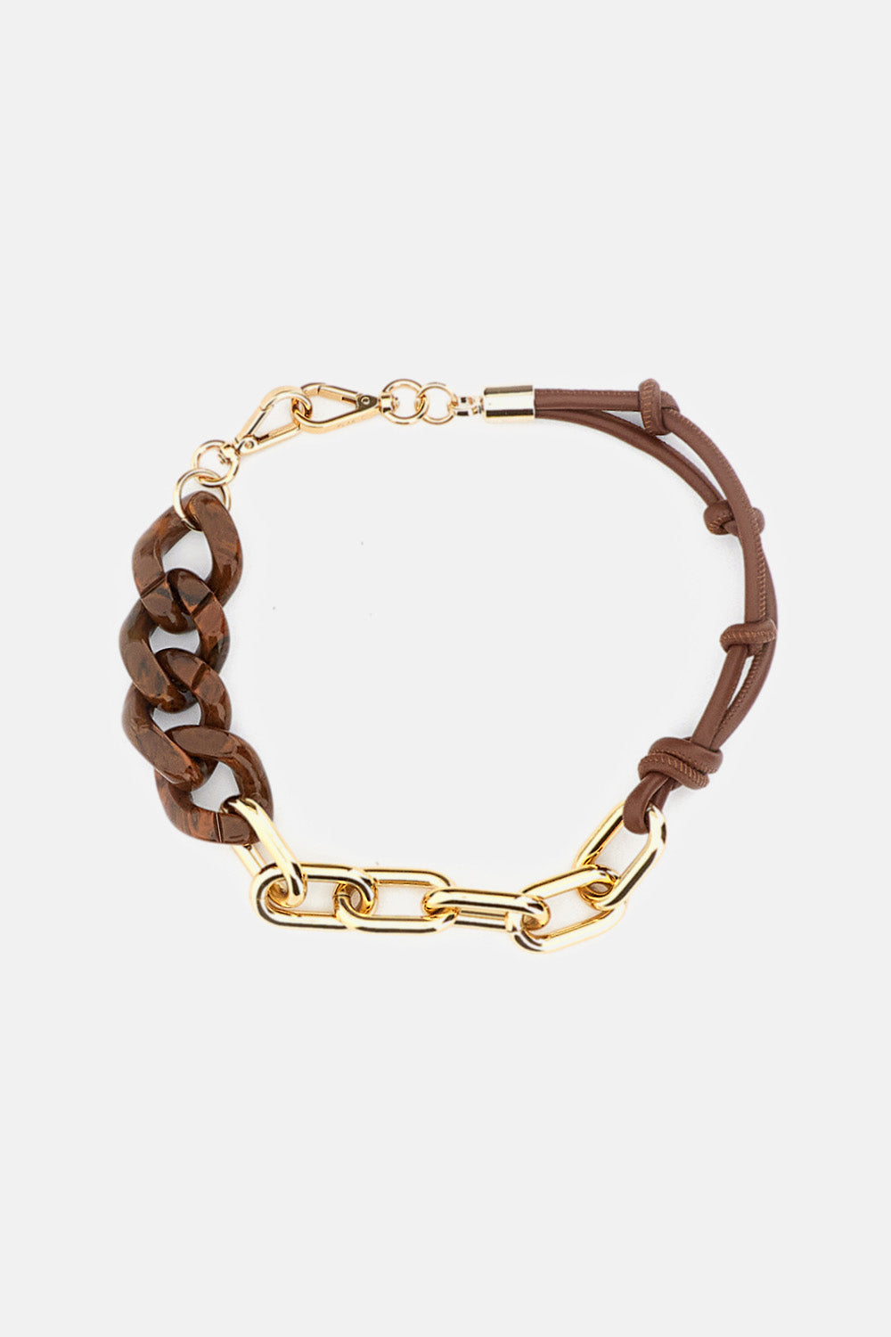 MIX CHAINS AND ROPE NECKLACE