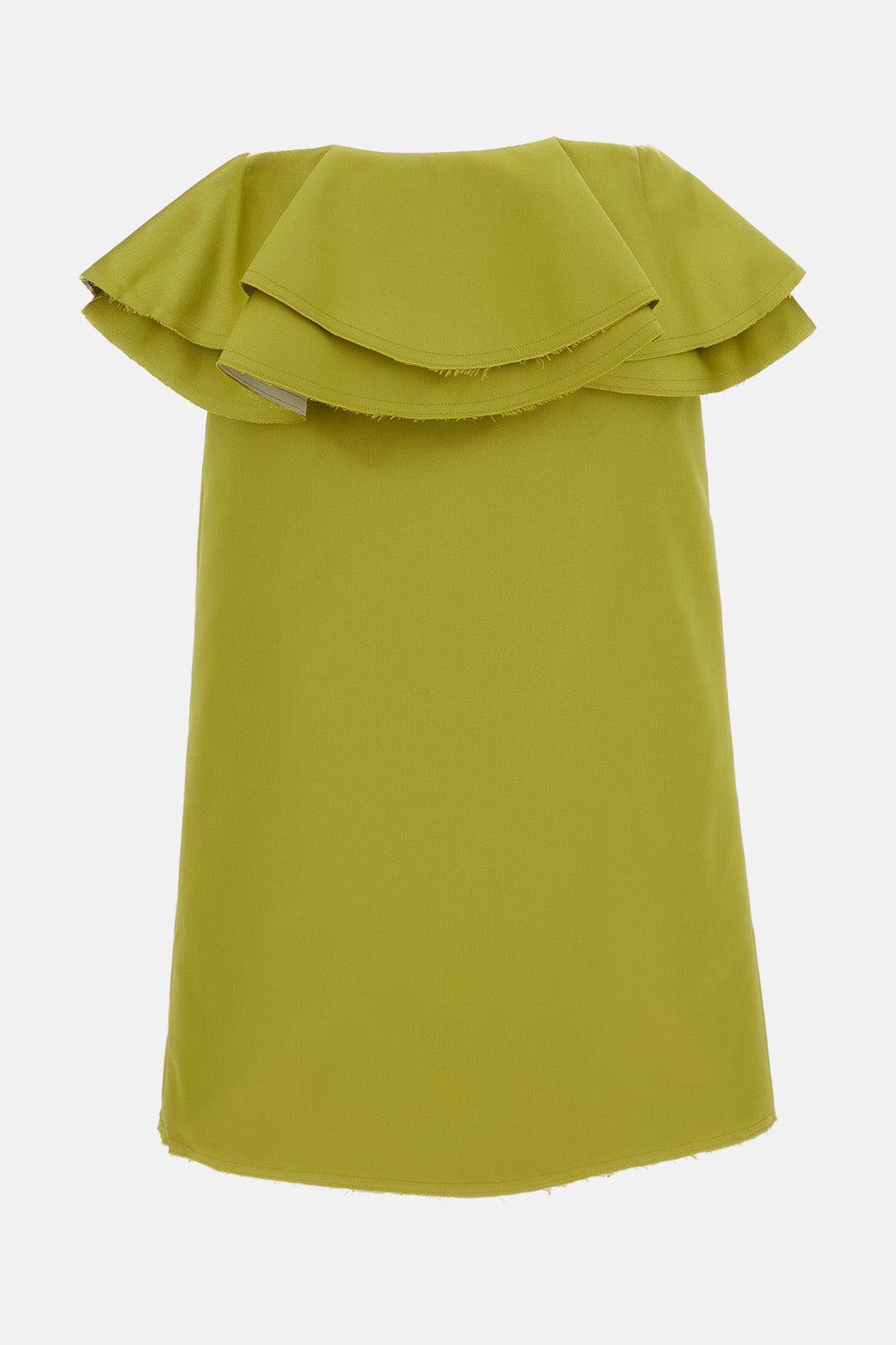 MIDI DUCHESSE SKIRT WITH RUFFLED WAIST