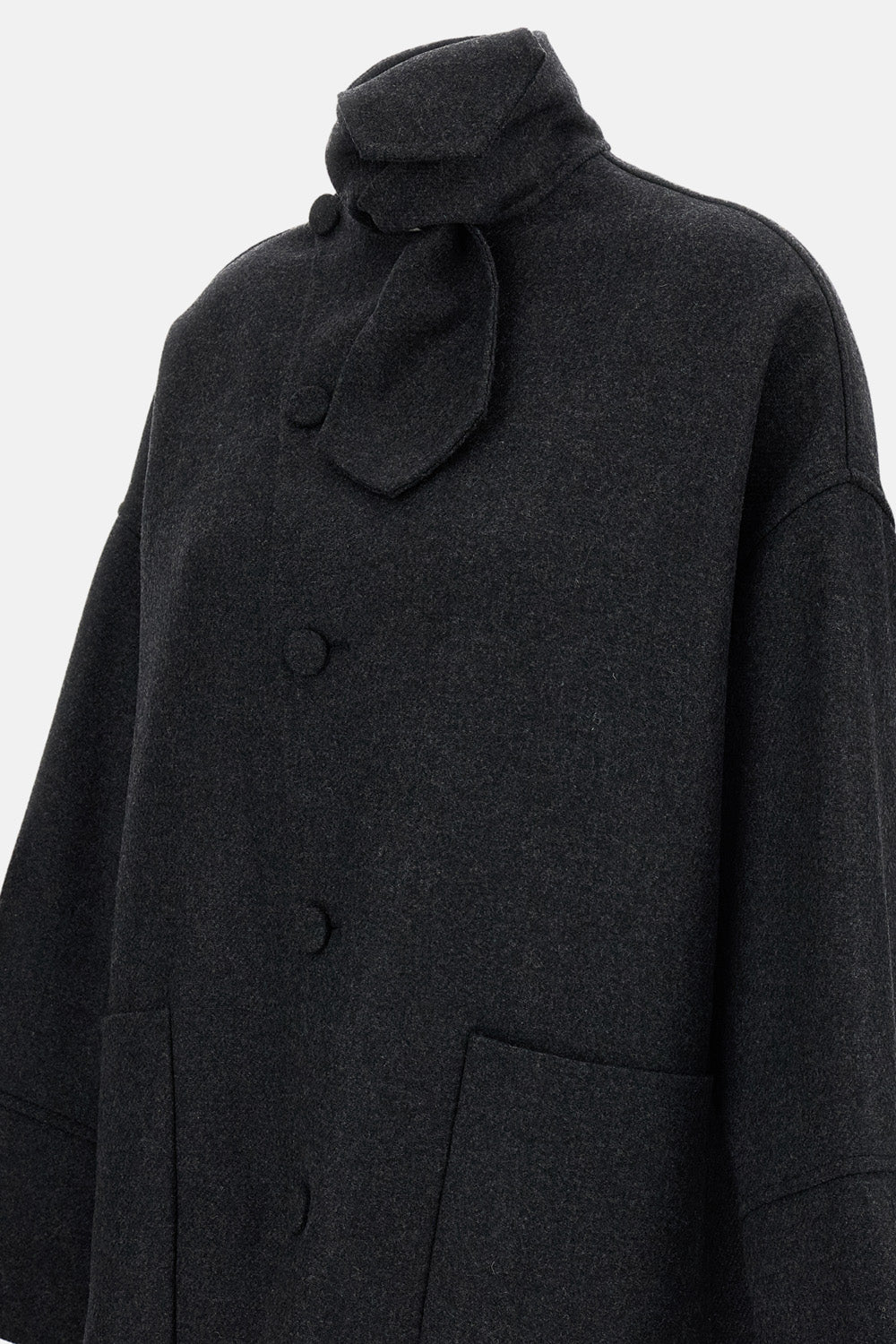 SCARF COLLAR WOOL JACKET