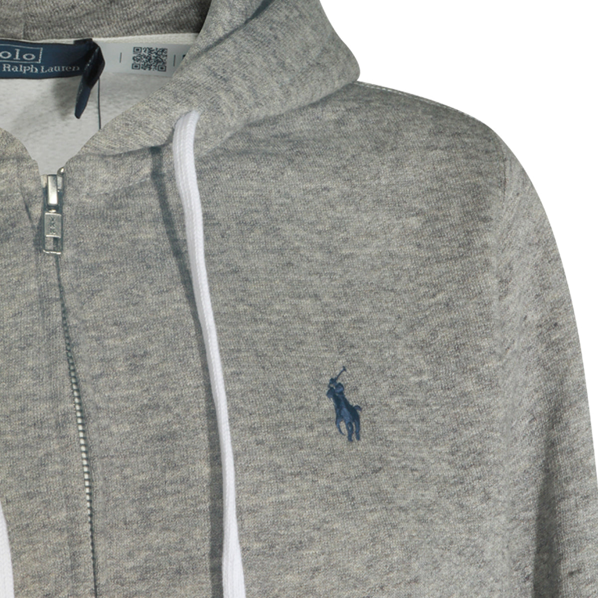 DARK VINTAGE GREY COTTON HOODED SWEATSHIRT