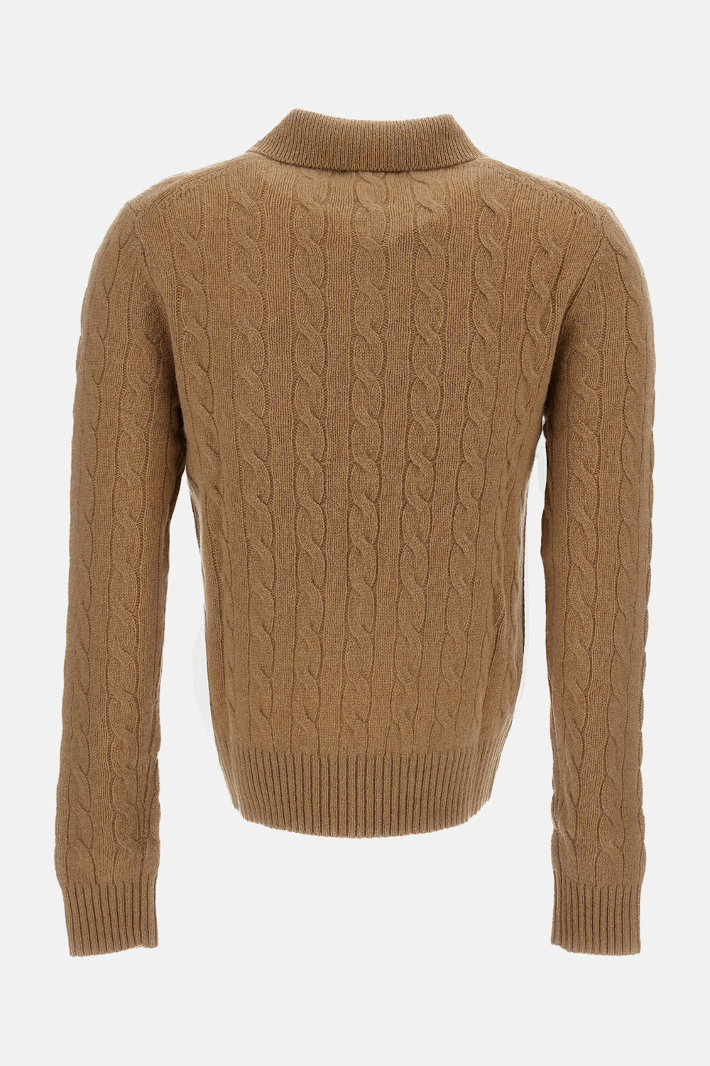 WOOL-BLEND POLO SWEATER