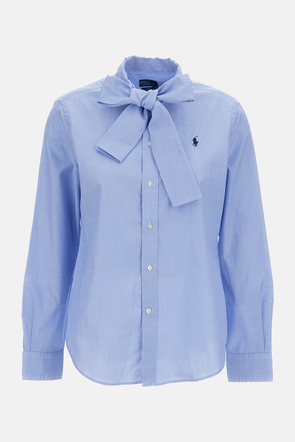 COTTON BOW-NECK SHIRT