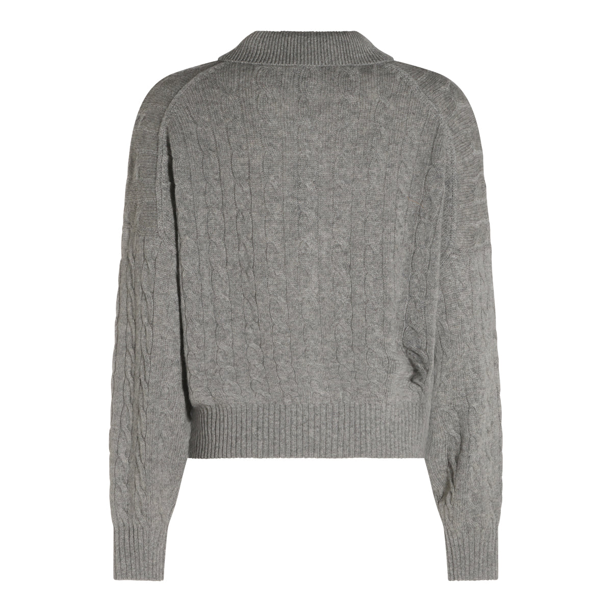 GREY WOOL POLO SHIRT