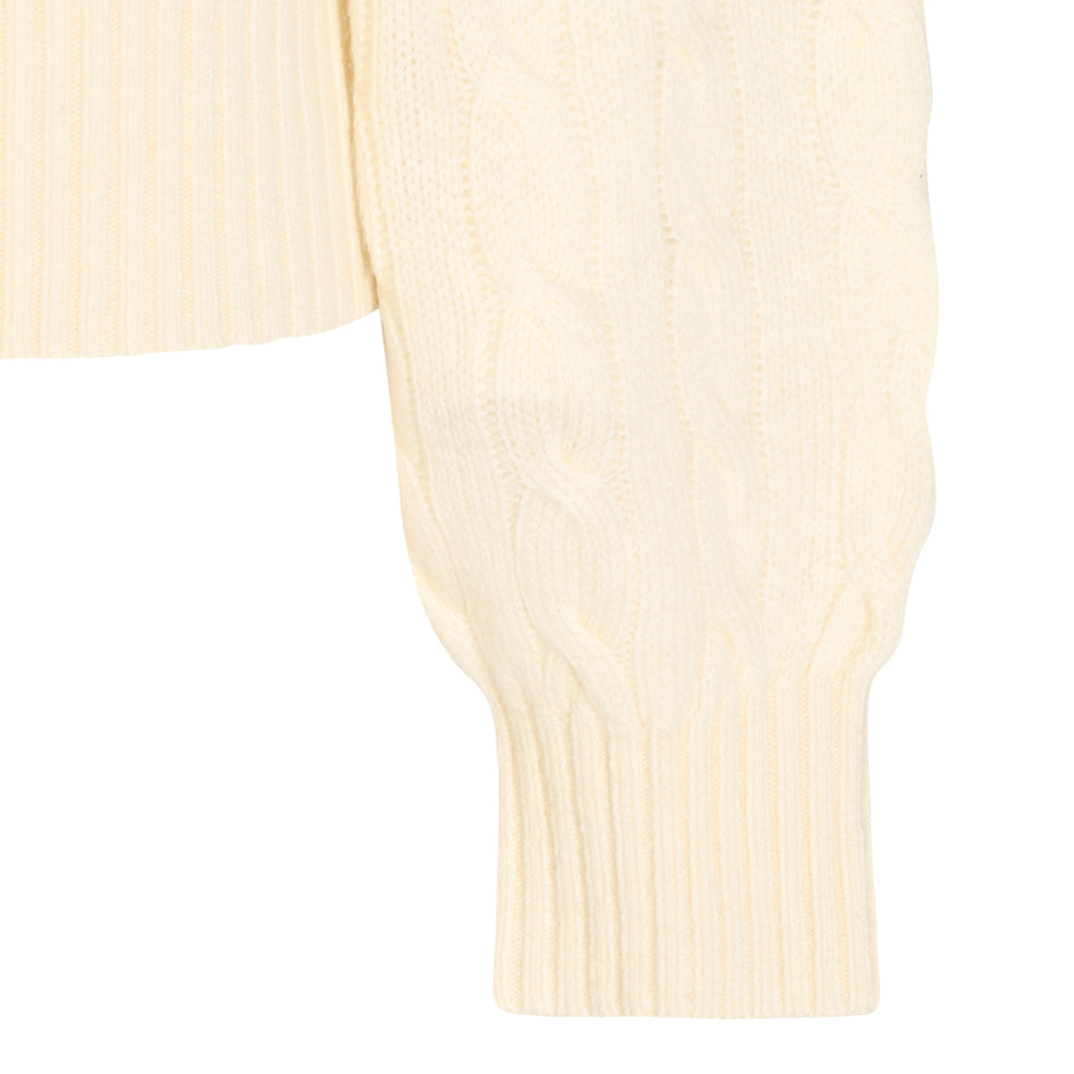 CREAM WOOL POLO SHIRT