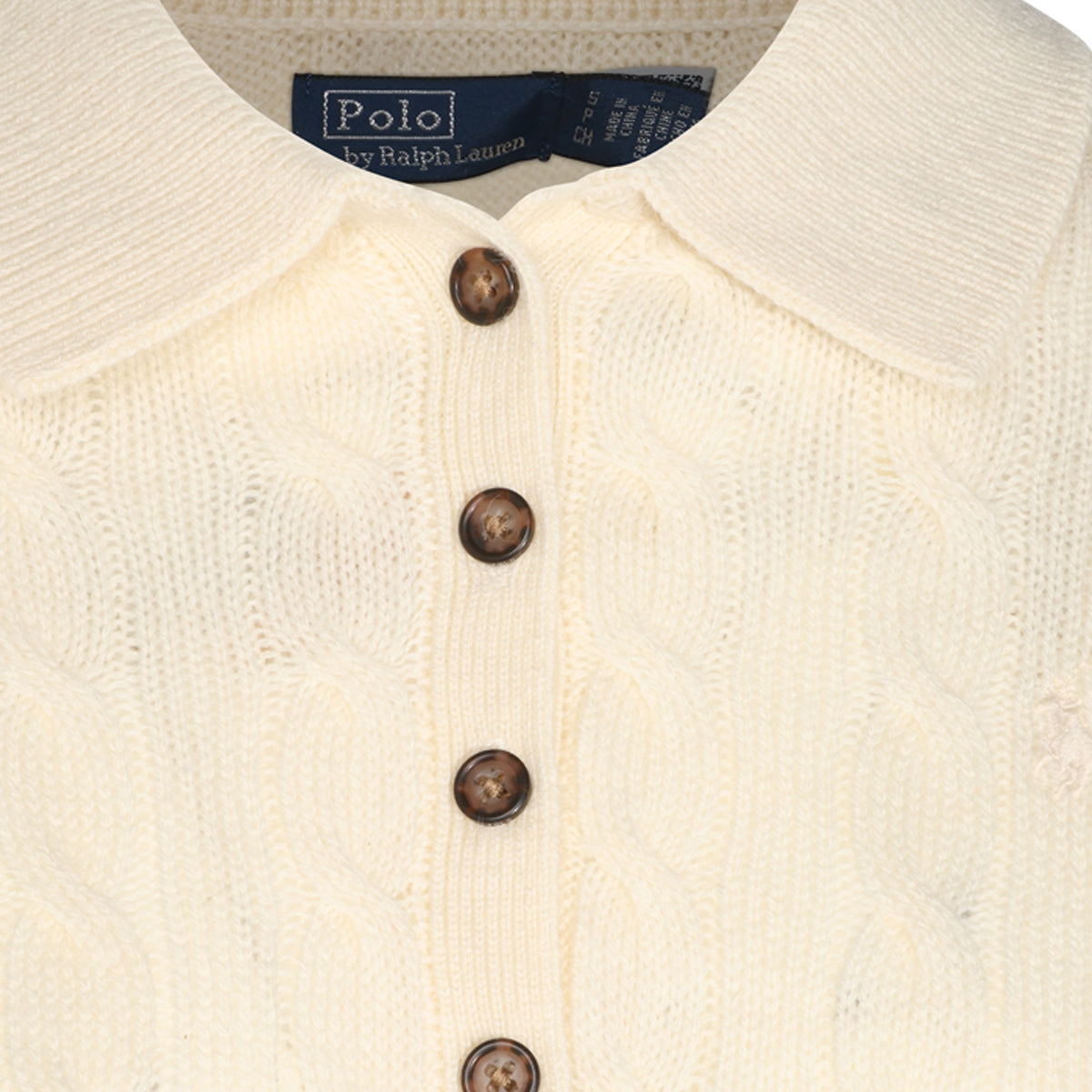CREAM WOOL POLO SHIRT