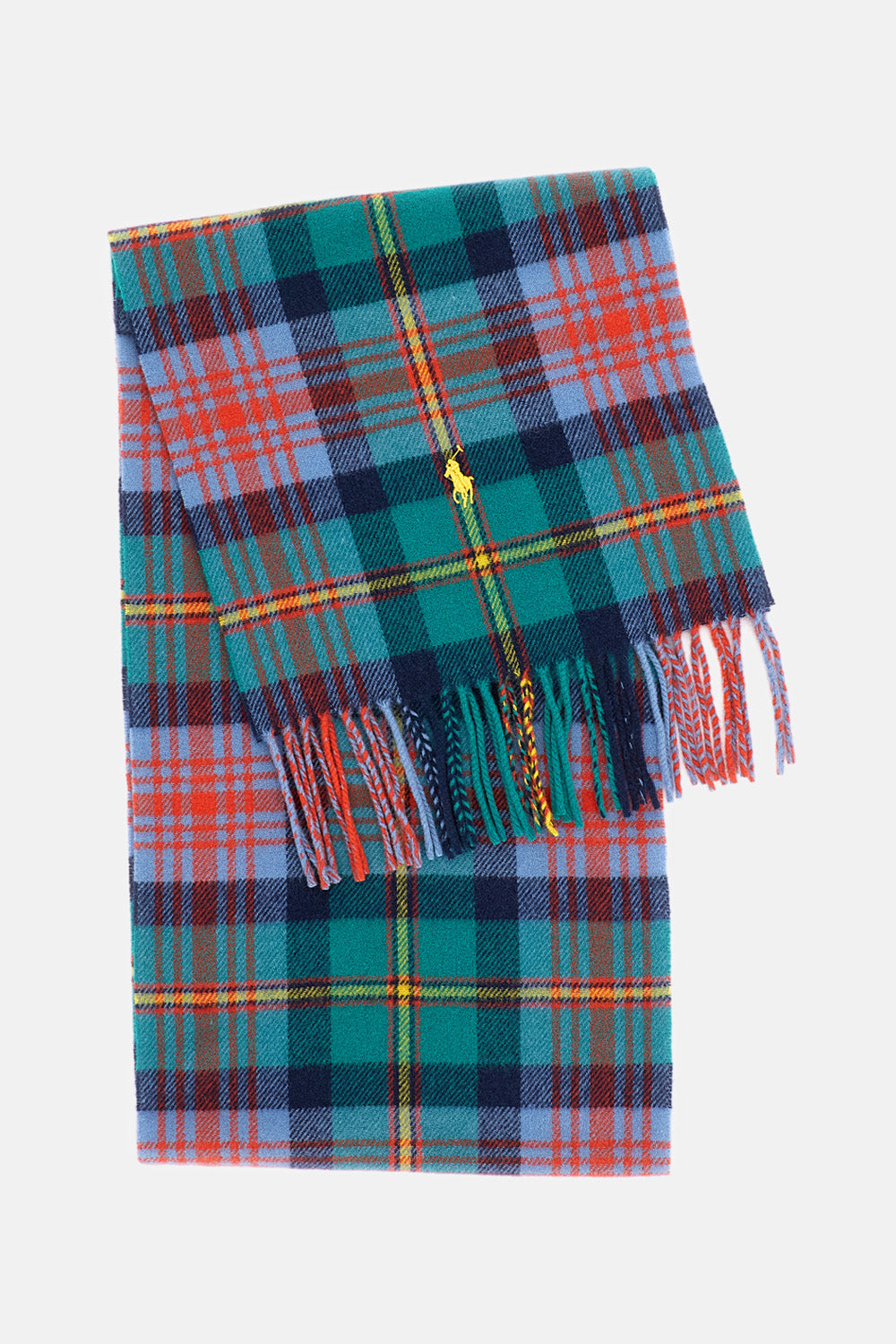 TARTAN WOOL SCARF WITH FRINGES