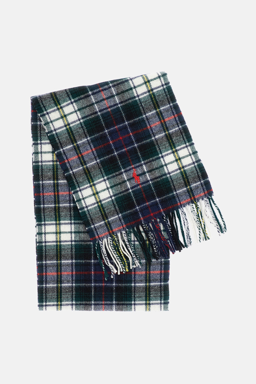 TARTAN WOOL SCARF WITH FRINGES