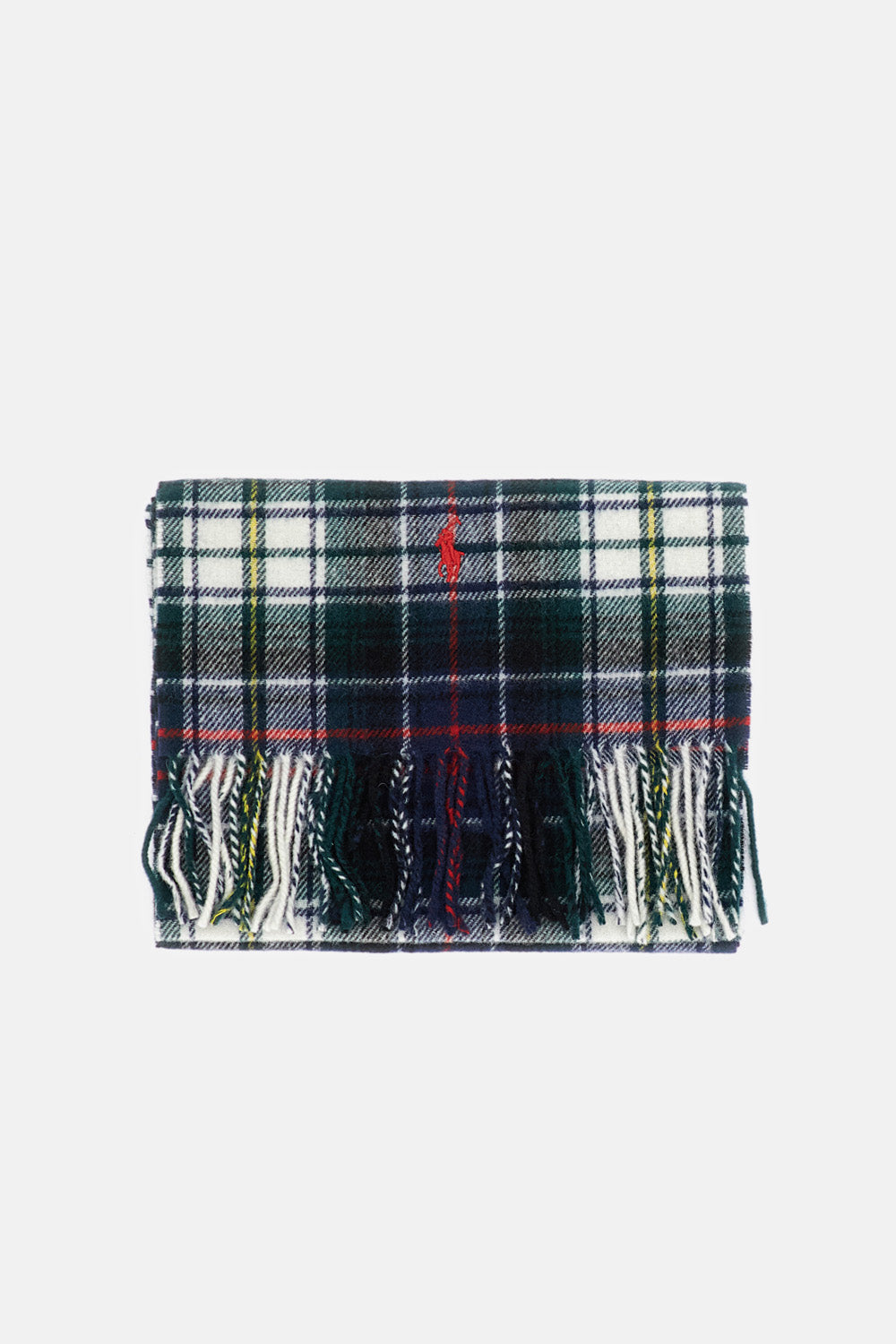 TARTAN WOOL SCARF WITH FRINGES