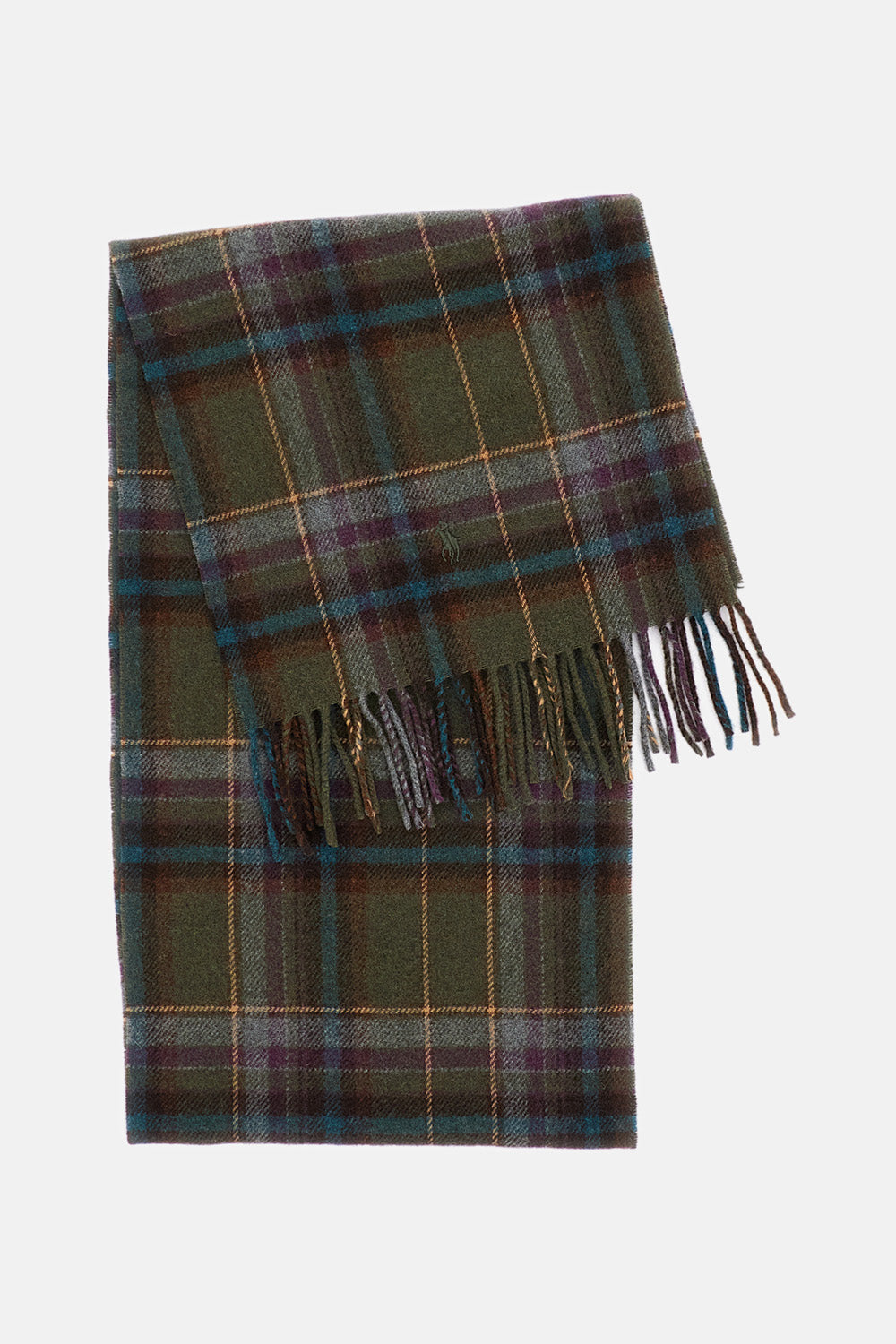 TARTAN WOOL SCARF WITH FRINGES