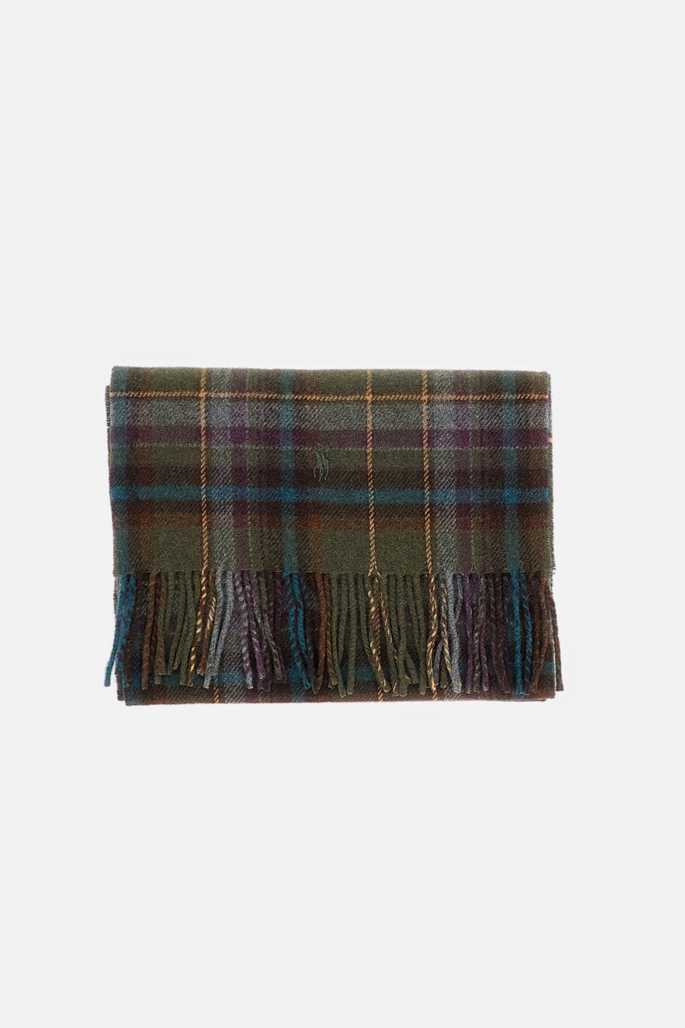 TARTAN WOOL SCARF WITH FRINGES
