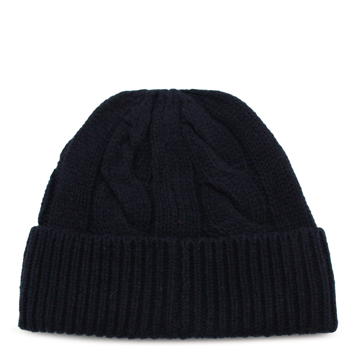 NAVY WWOOL BLEND BEAR HAT
