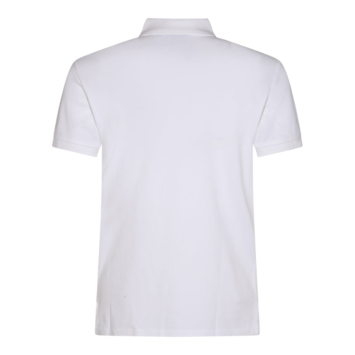 WHITE AND BLUE COTTON POLO SHIRT