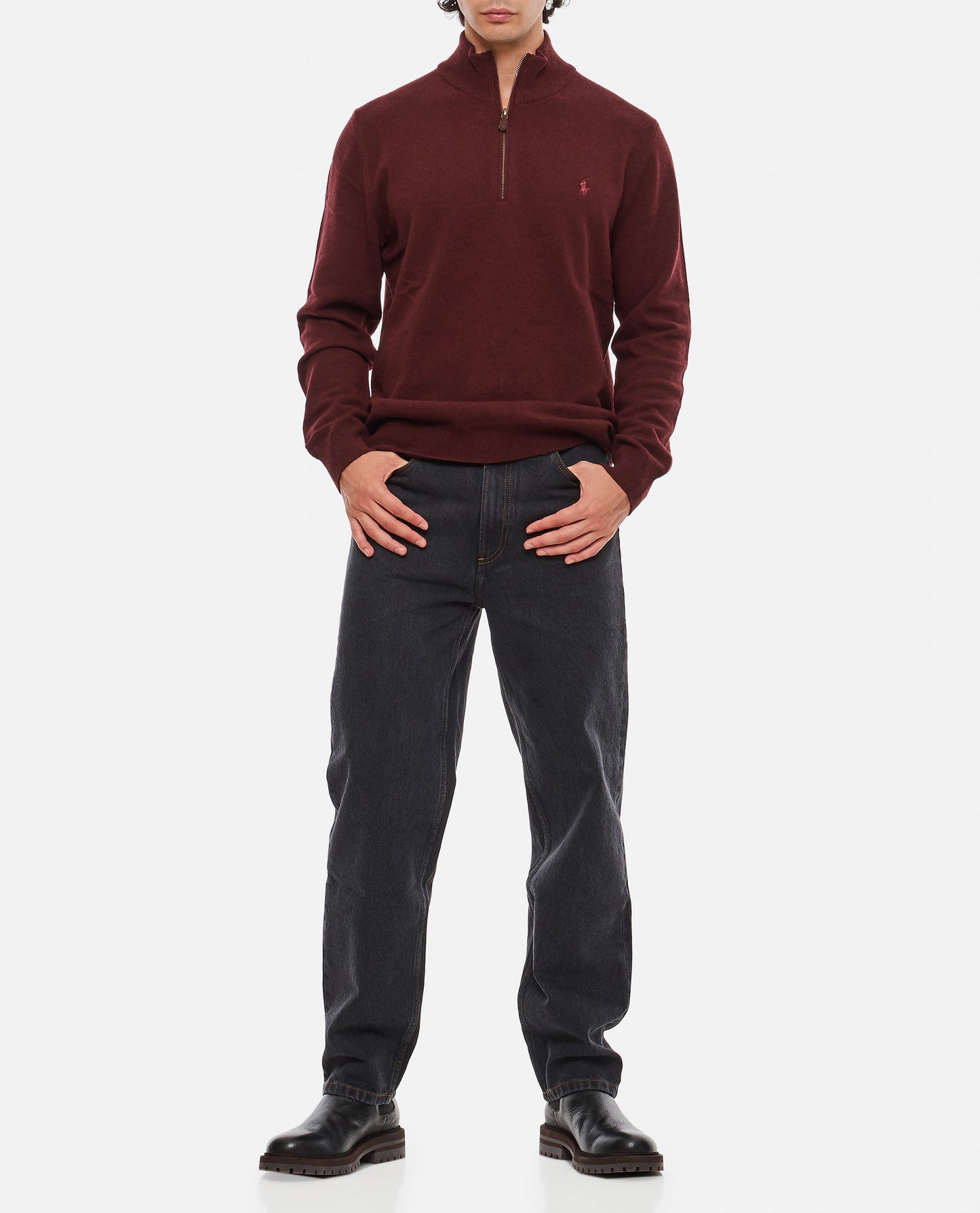 HALF-ZIP WOOL PULLOVER