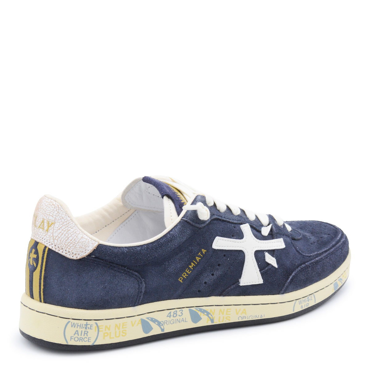 NAVY BACKET CLAY SNEAKERS