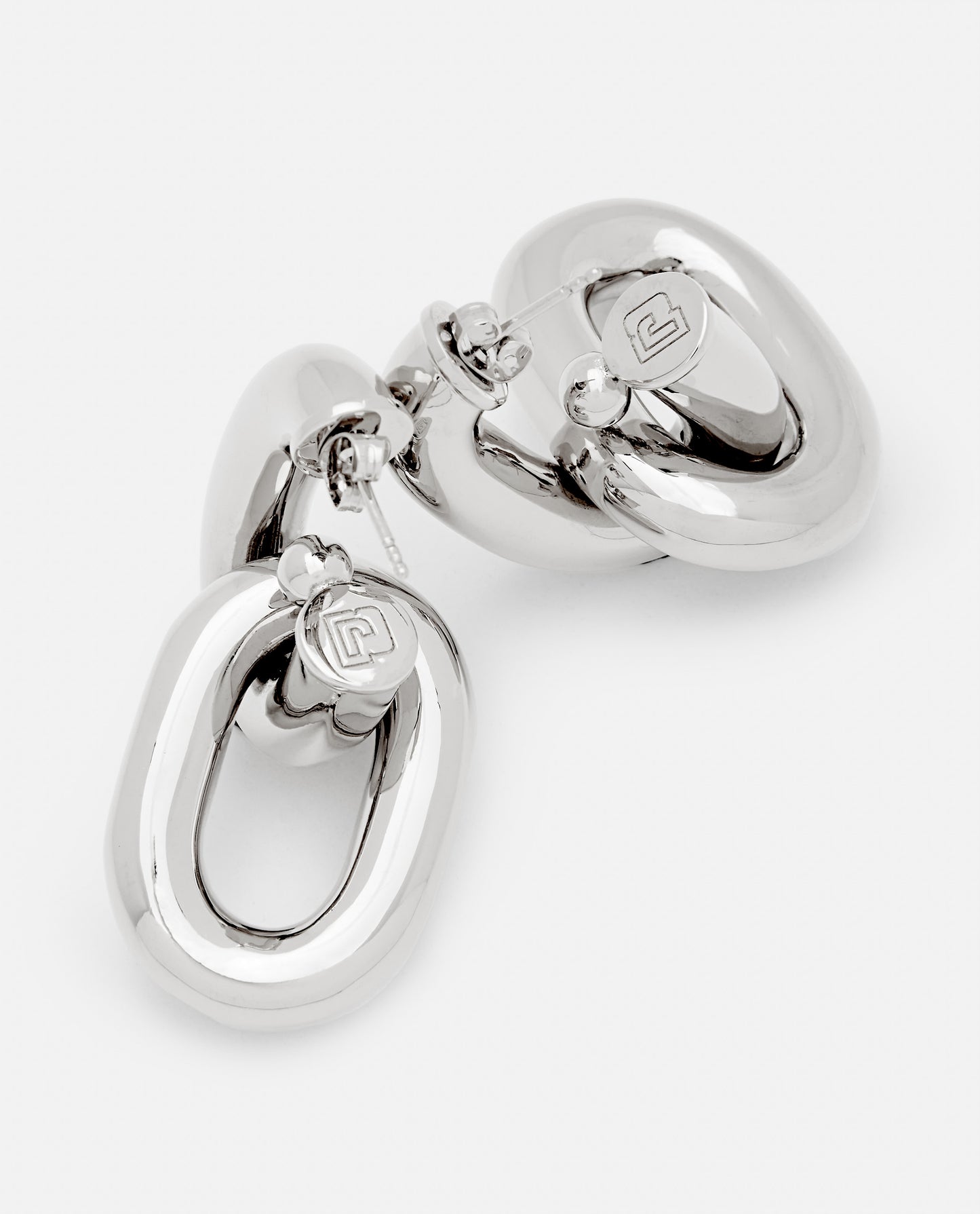 XL LINK DOUBLE HOOP EARRINGS
