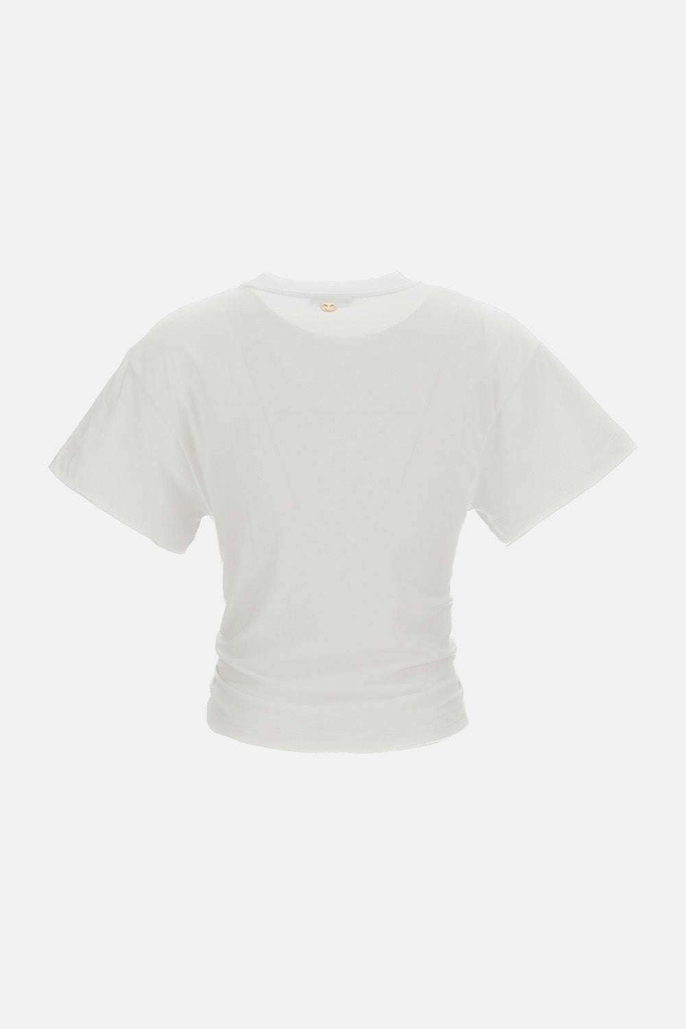 WITHE T-SHIRT WITH PIERCING