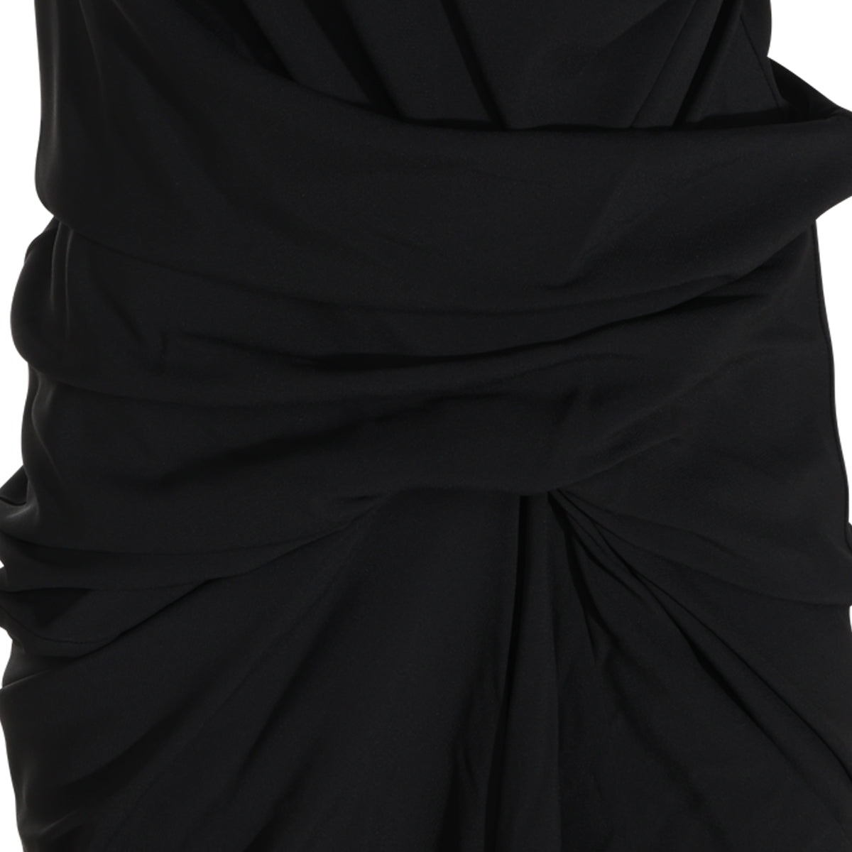 BLACK STRETCH WRAP DRESS
