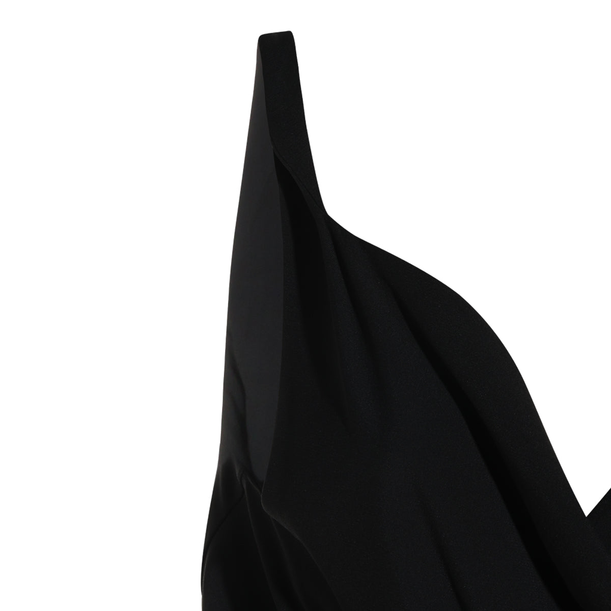 BLACK STRETCH WRAP DRESS