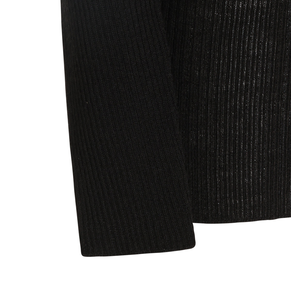 BLACK VIRGIN WOOL SWEATER