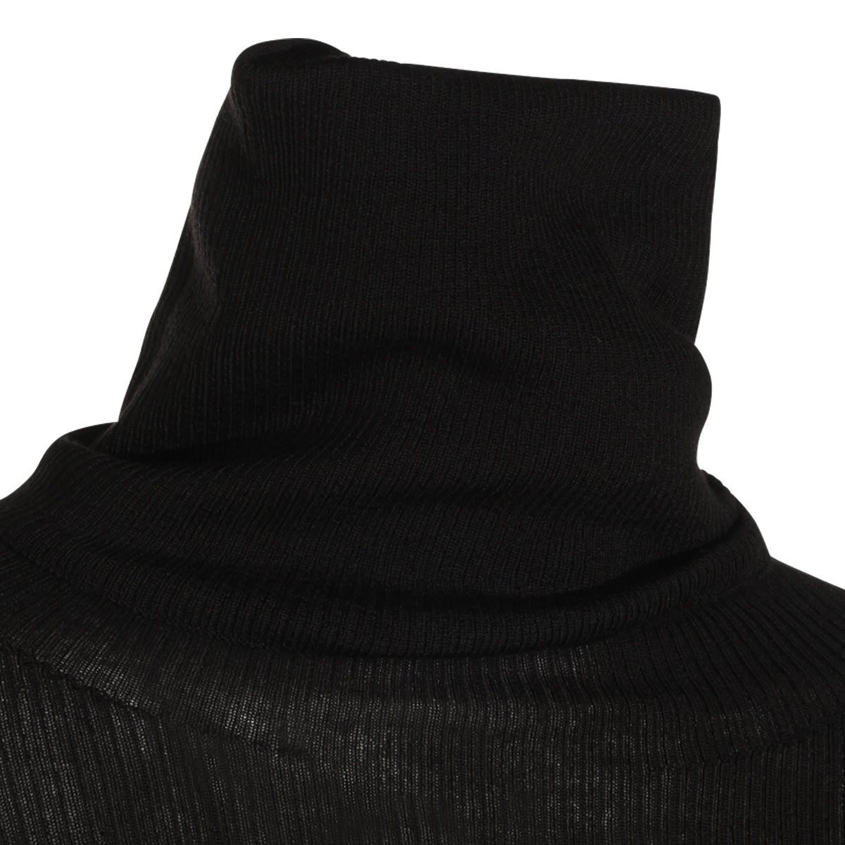 BLACK VIRGIN WOOL SWEATER