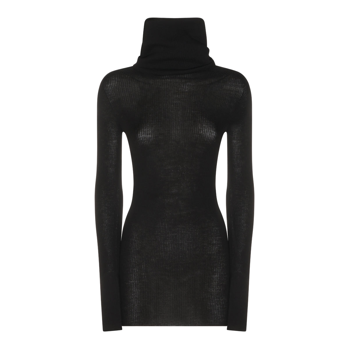 BLACK VIRGIN WOOL SWEATER