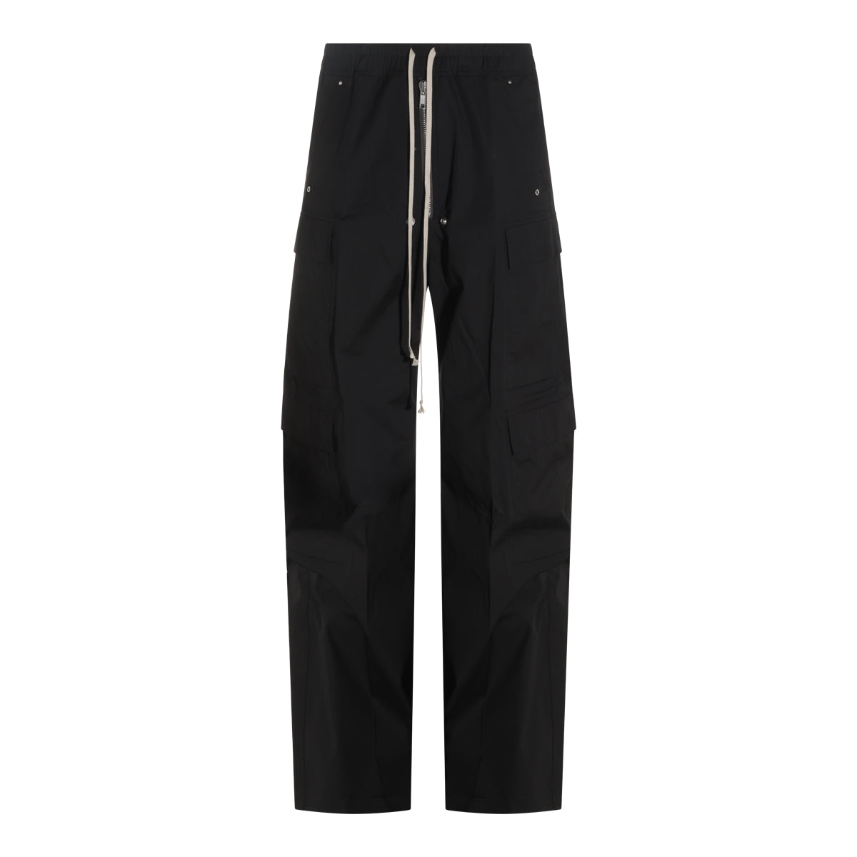 BLACK COTTON CARGOBELA PANTS