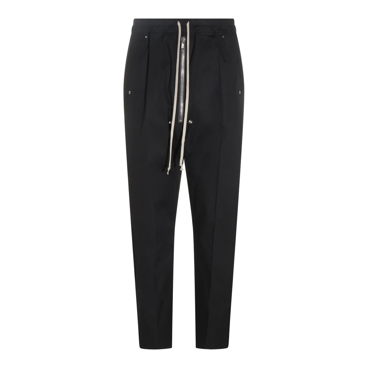 BLACK COTTON STRETCH BELA PANTS