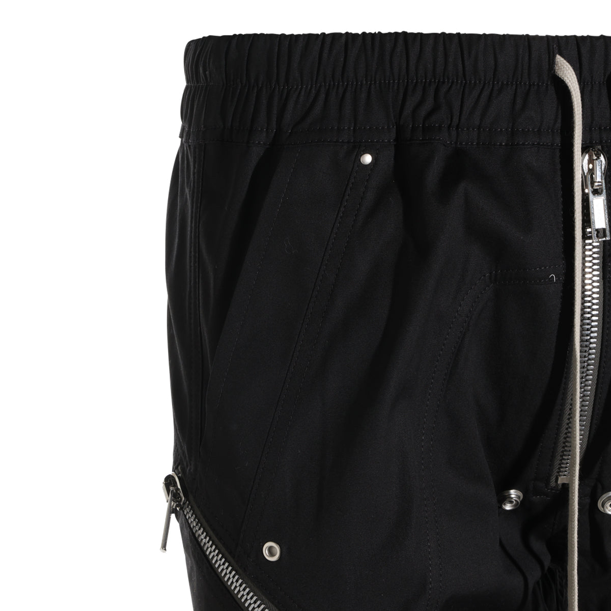 BLACK COTTON STRETCH HEIZER CARGO PANTS