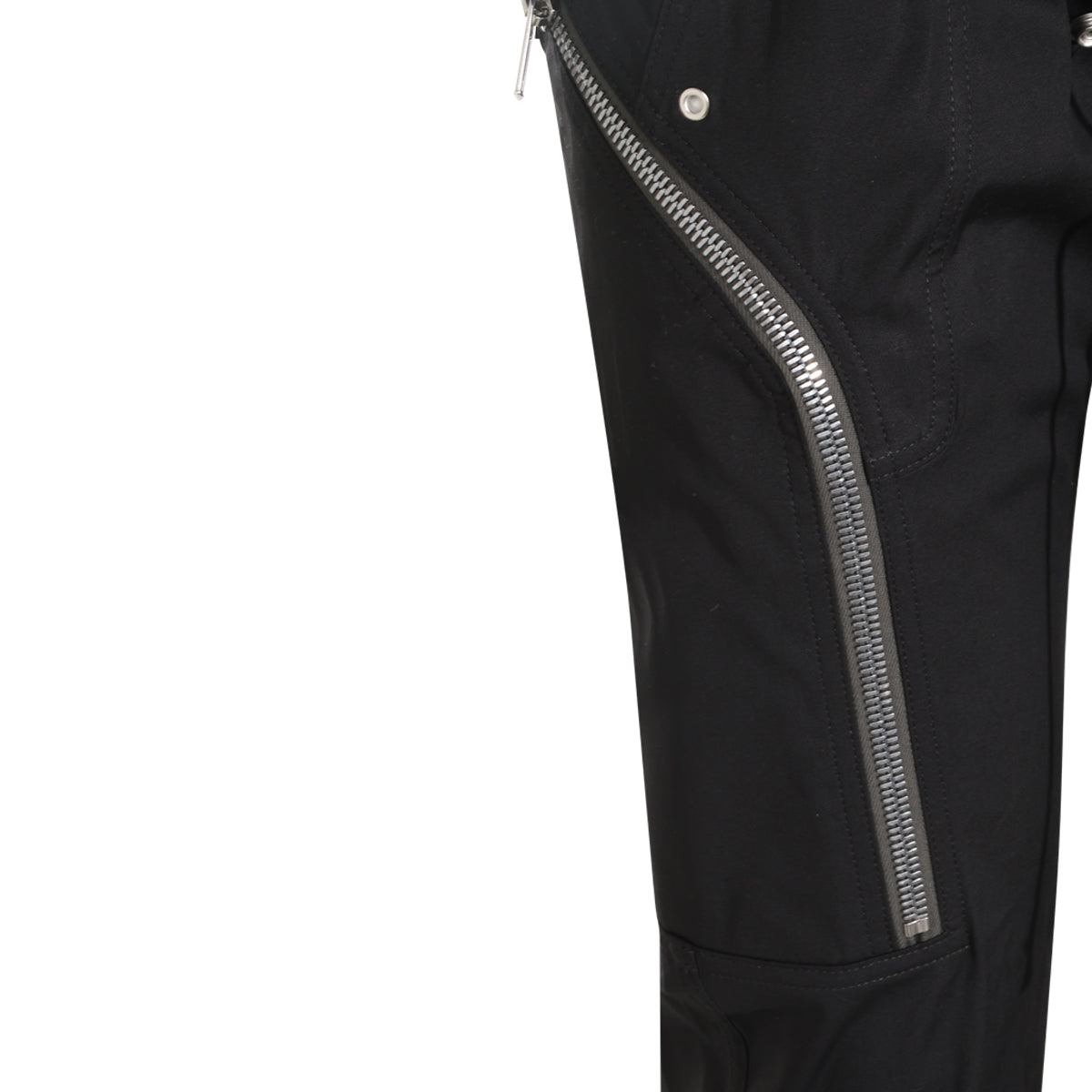 BLACK COTTON STRETCH HEIZER CARGO PANTS