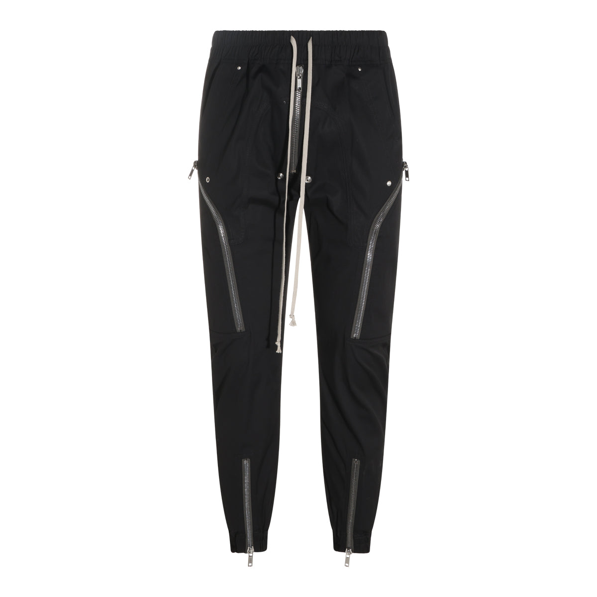 BLACK COTTON STRETCH HEIZER CARGO PANTS