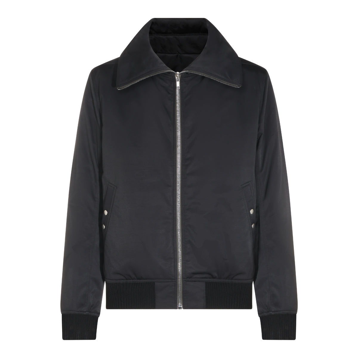 BLACK COTTON BLEND DRACUFLIGHT CASUAL JACKET