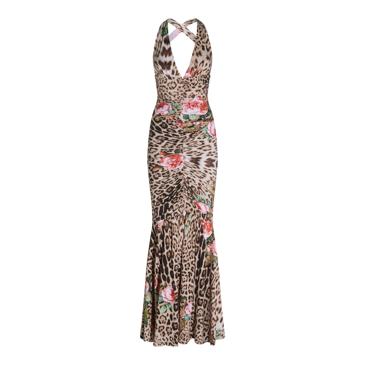 NATURAL PRINT DRESS