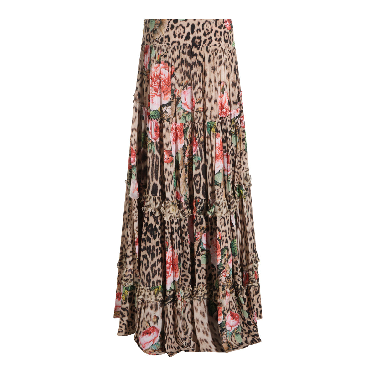 NATURAL VISCOSE LONG SKIRT