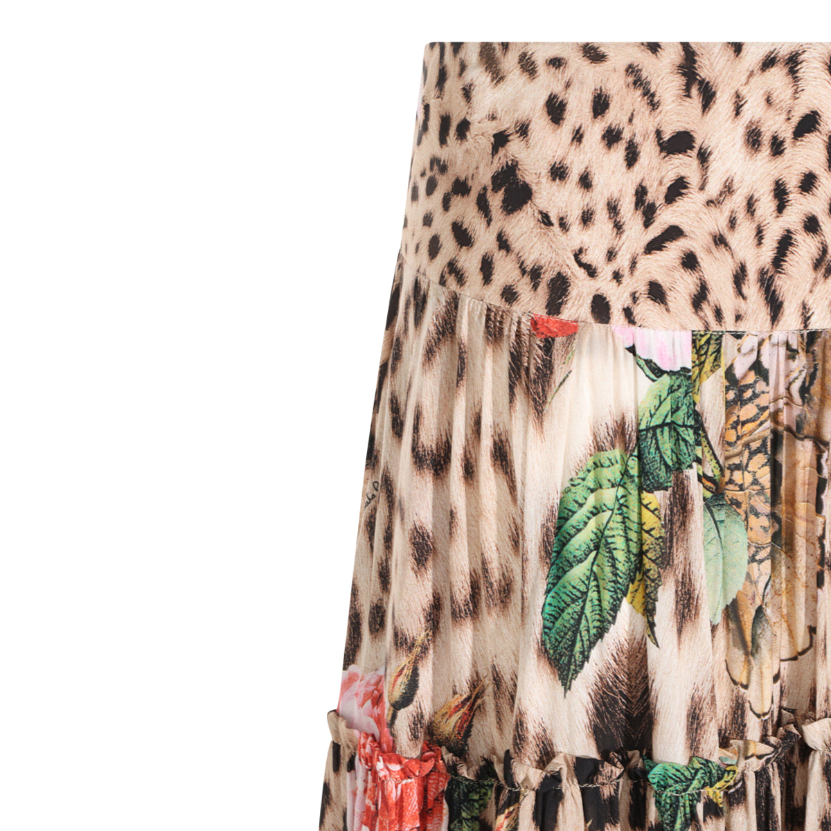 NATURAL VISCOSE LONG SKIRT