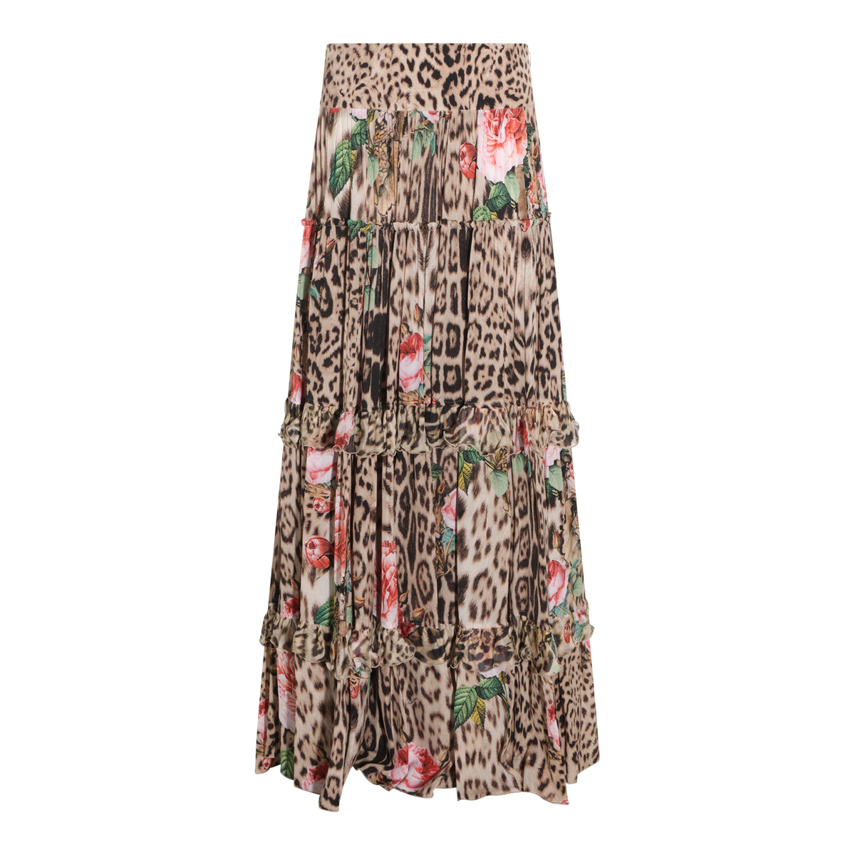 NATURAL VISCOSE LONG SKIRT