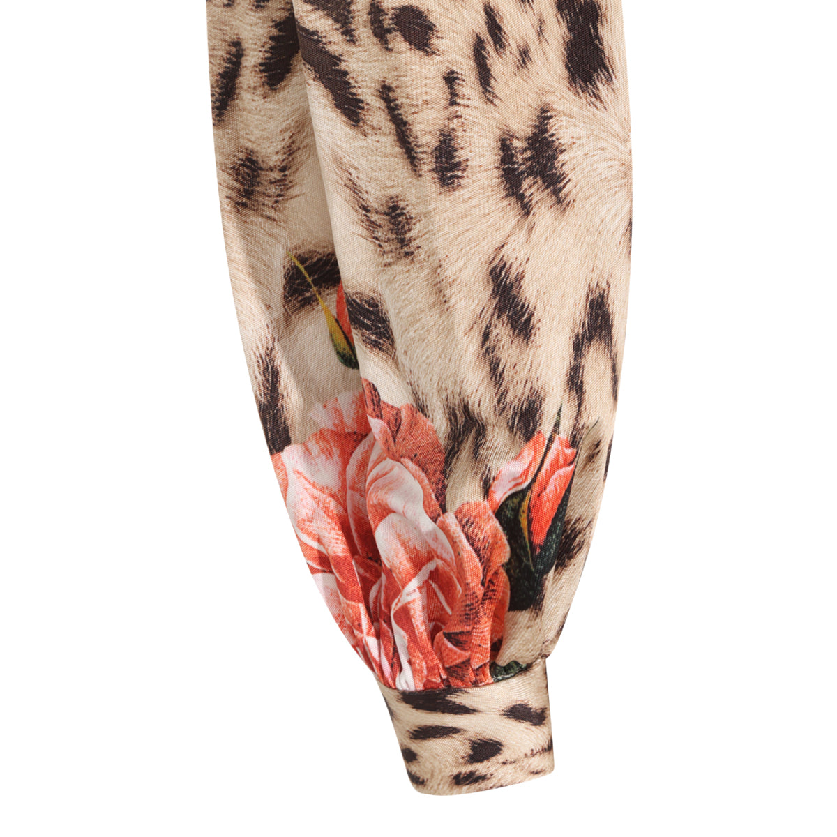 NATURAL VISCOSE ANIMALIER SHIRT