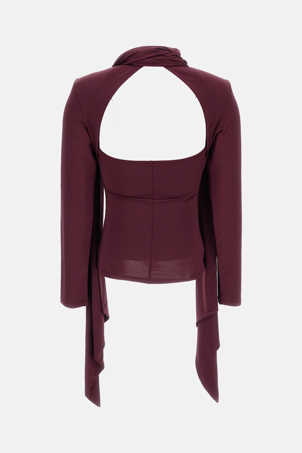 LONG-SLEEVED SCARF TOP