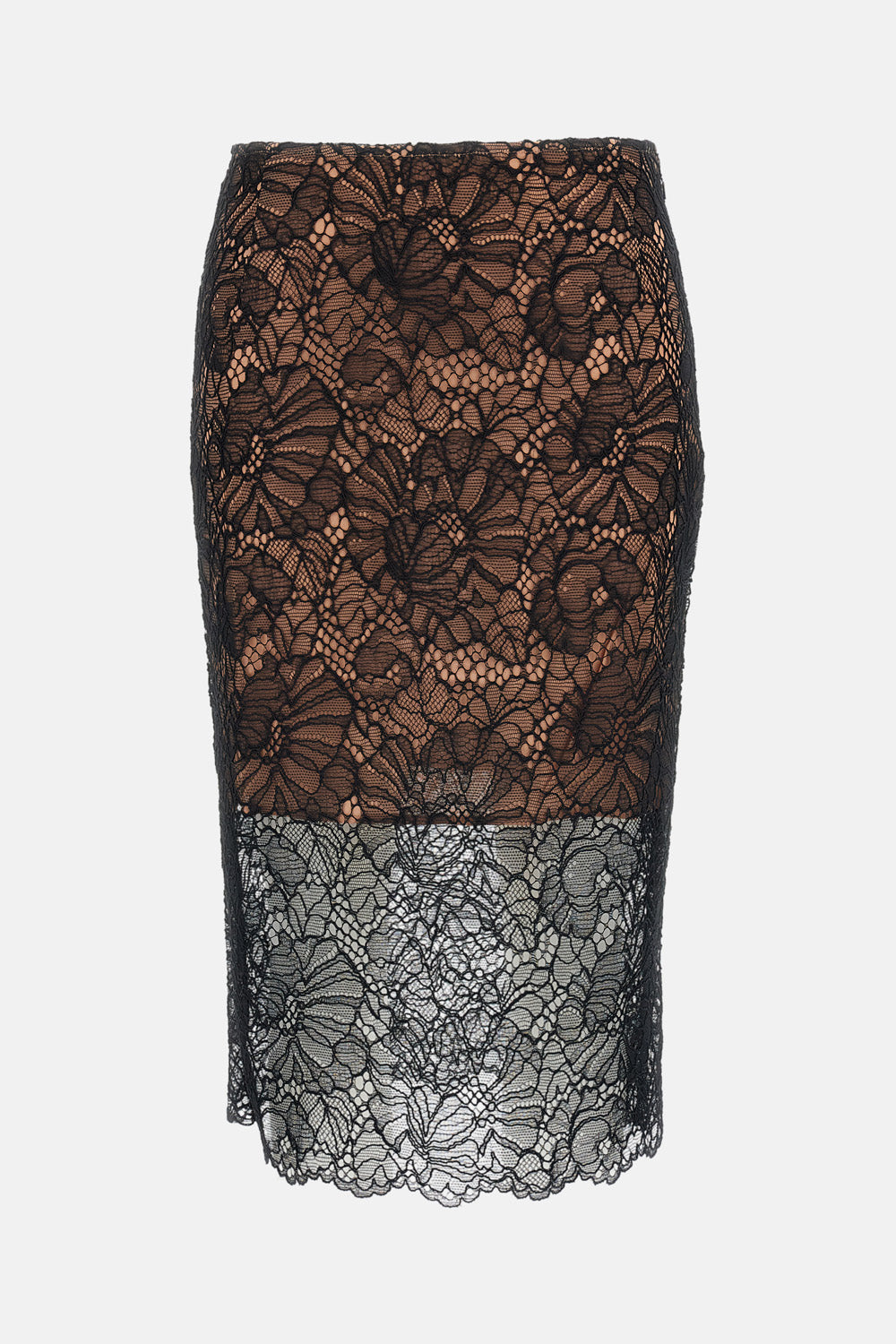 LACE MIDI PENCIL SKIRT