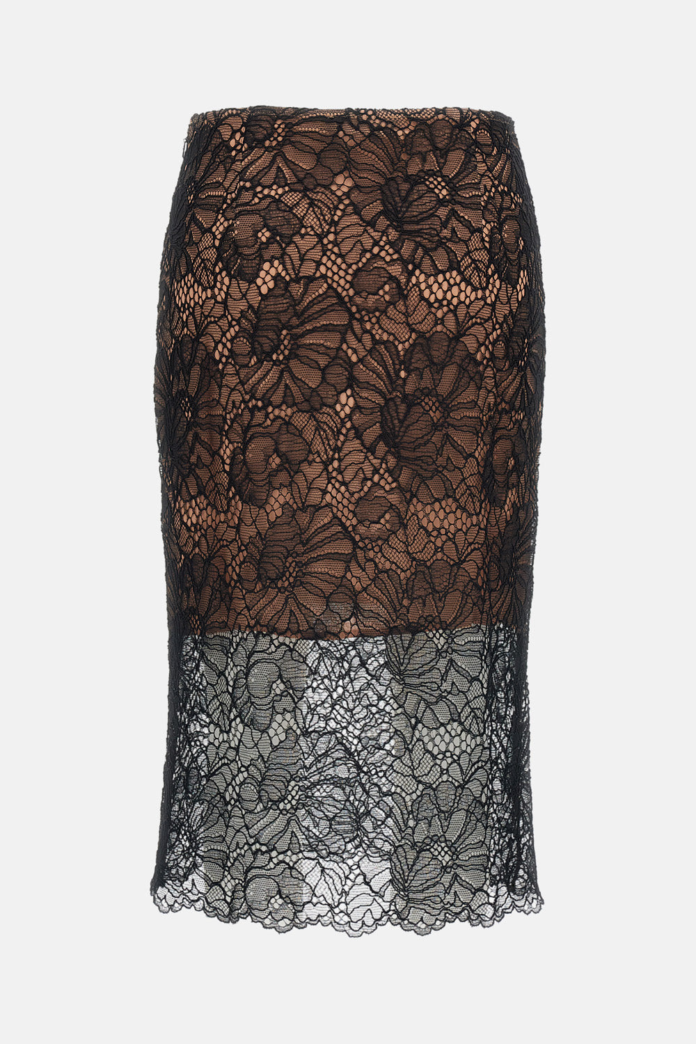 LACE MIDI PENCIL SKIRT