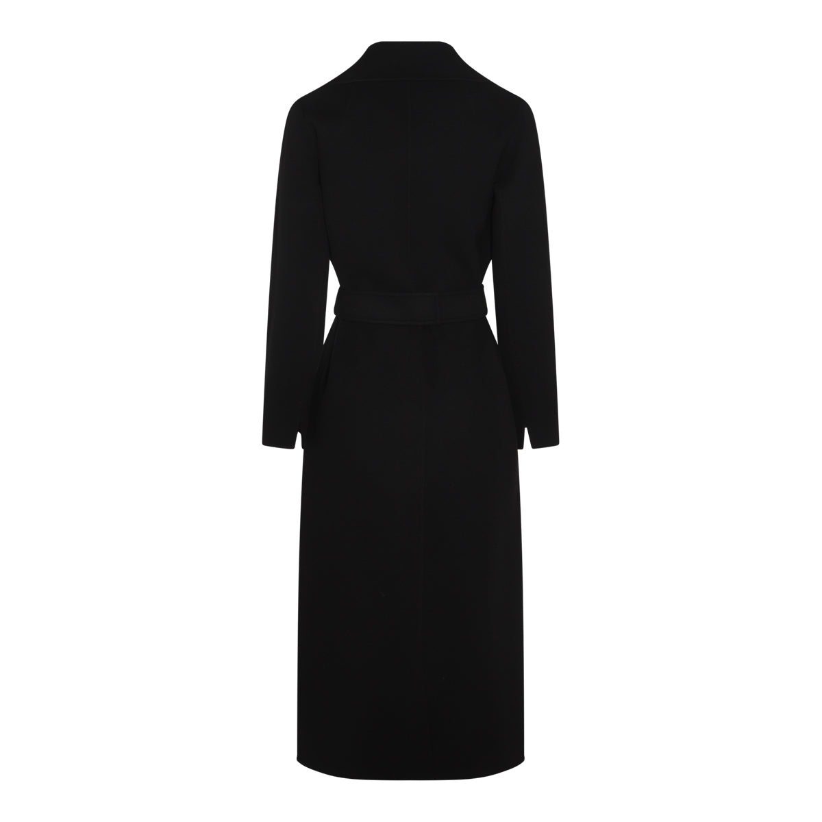 BLACK VIRGIN WOOL POLDO LONG COAT